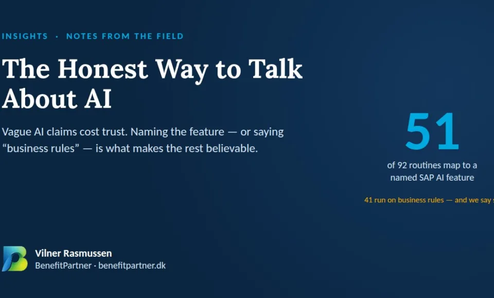 51 of 92 housekeeping routines map to a named SAP AI feature — The Honest Way to Talk About AI